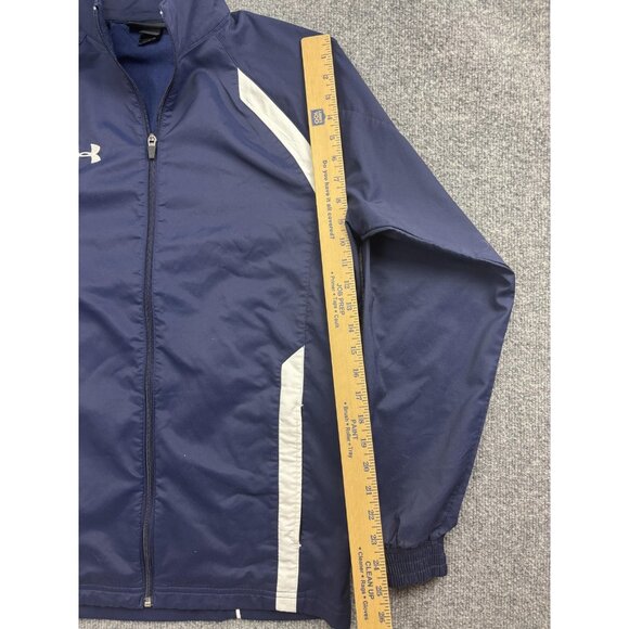 Under Armour Jacket Mens Small Navy Blue Full Zip Warm Up Track Athletic - Picture 6 of 8